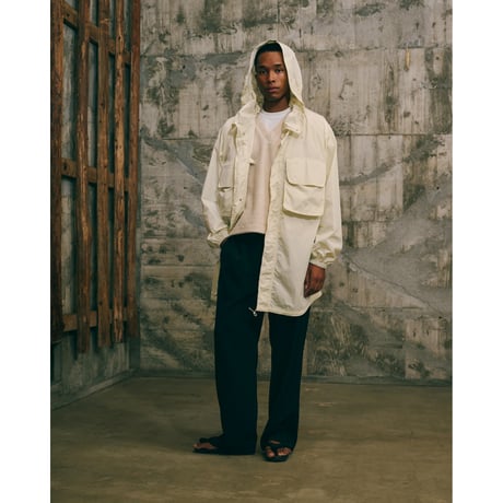 tone / TROPICAL WIDE SLACKS / NAVY