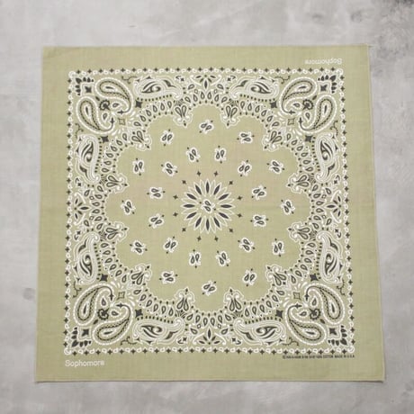Sophomore / LOGO BANDANA / BEIGE