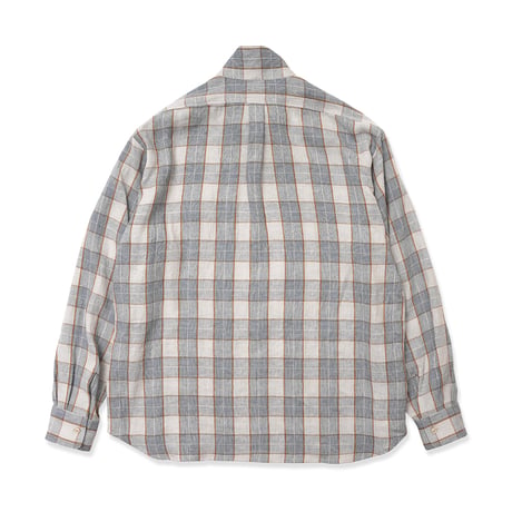 HOMBRE NINO / PLAID HALF ZIP SHIRT / BEIGE/BLUE