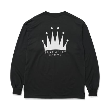 SARCASTIC / HOMME CROWN L/S TEE / BLACK