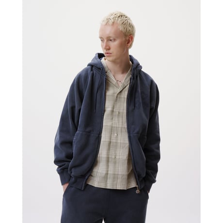 BoTT / WASHED LUCKY LOGO ZIP HOODIE / WASHED COBALT