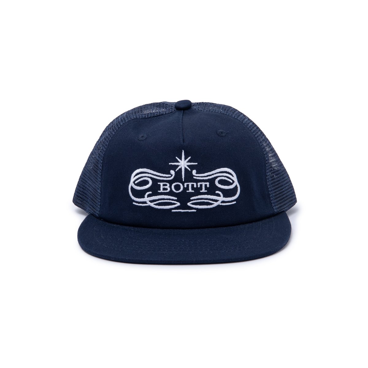 BOTT Typo Trucker Cap NAVY キャップ ネイビー 紺 BoTT / TYPO TRUCKER CAP / NAVY | Sophomore
