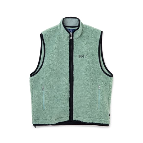 BoTT / FULL ZIP FLEECE VEST / SLATE GREEN