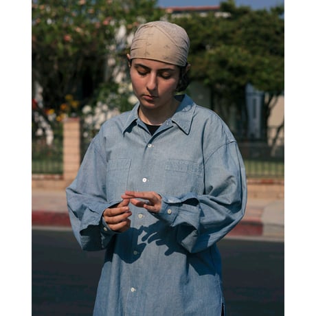 PHIGVEL MAKERS & Co. / CHAMBRAY WORKADAY LS SHIRT / INDIGO (VINTAGE WASH)