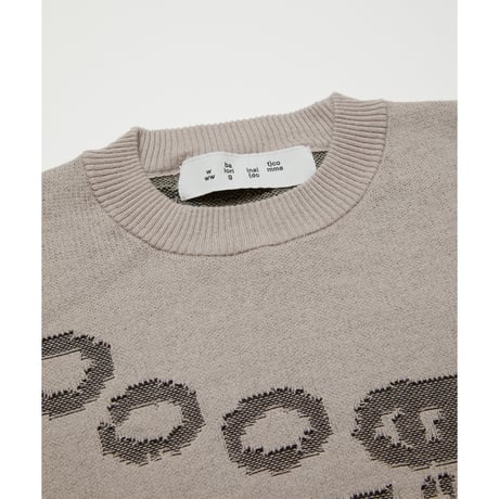 BAL / JACQUARD COTTON CREWNECK SWEATER / BLACK