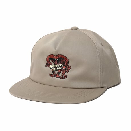 HOMBRE NINO / 5 PANEL CAP (DEADKEBAB MONSTERS) / BEIGE
