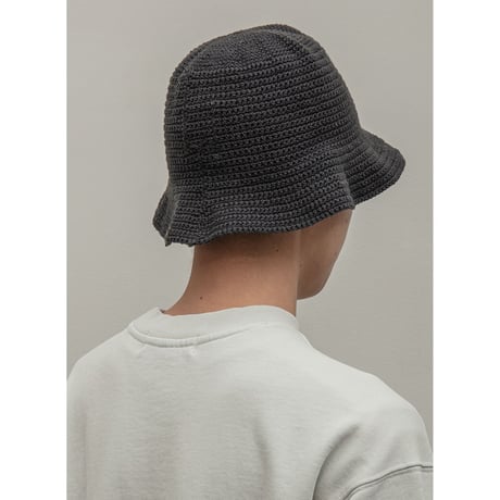 BAL / HAND KNIT BUCKET HAT / BLACK