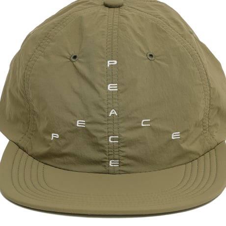 GARBAGE / SOFT BRIM 6 PANEL CAP (BIG PEACE) / DK.OLIVE (WHITE EMB)