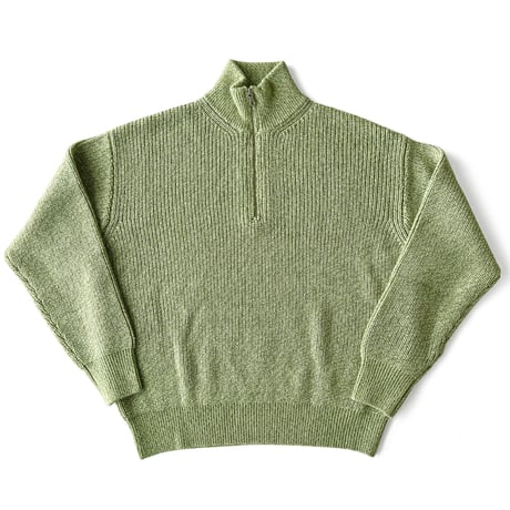 COMFORTABLE REASON / HALF ZIP KNIT / LIME