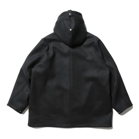 tone / WOOL MELTON DUFFLE COAT / BLACK