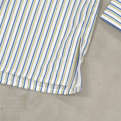 tone / SLIT COLLAR SHIRT / WHITE STRIPE