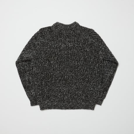BAL / MIXED DIAMOND RIB SWEATER / BLACK