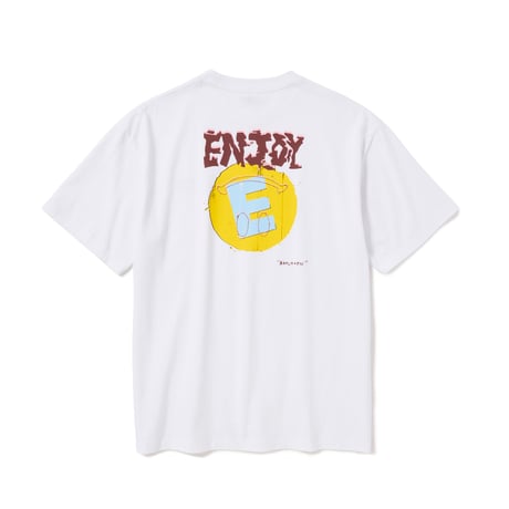 SARCASTIC / ENJOY E AGAIN SHORT SLEEVE TEE / WHITE