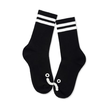 POLAR SKATE CO. / RIB SOCKS HAPPY SAD / BLACK