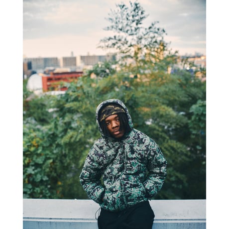 SPECIAL GUEST K.K. / SEX CAMO REVERSIBLE DOWN JACKET / RED / BLACK
