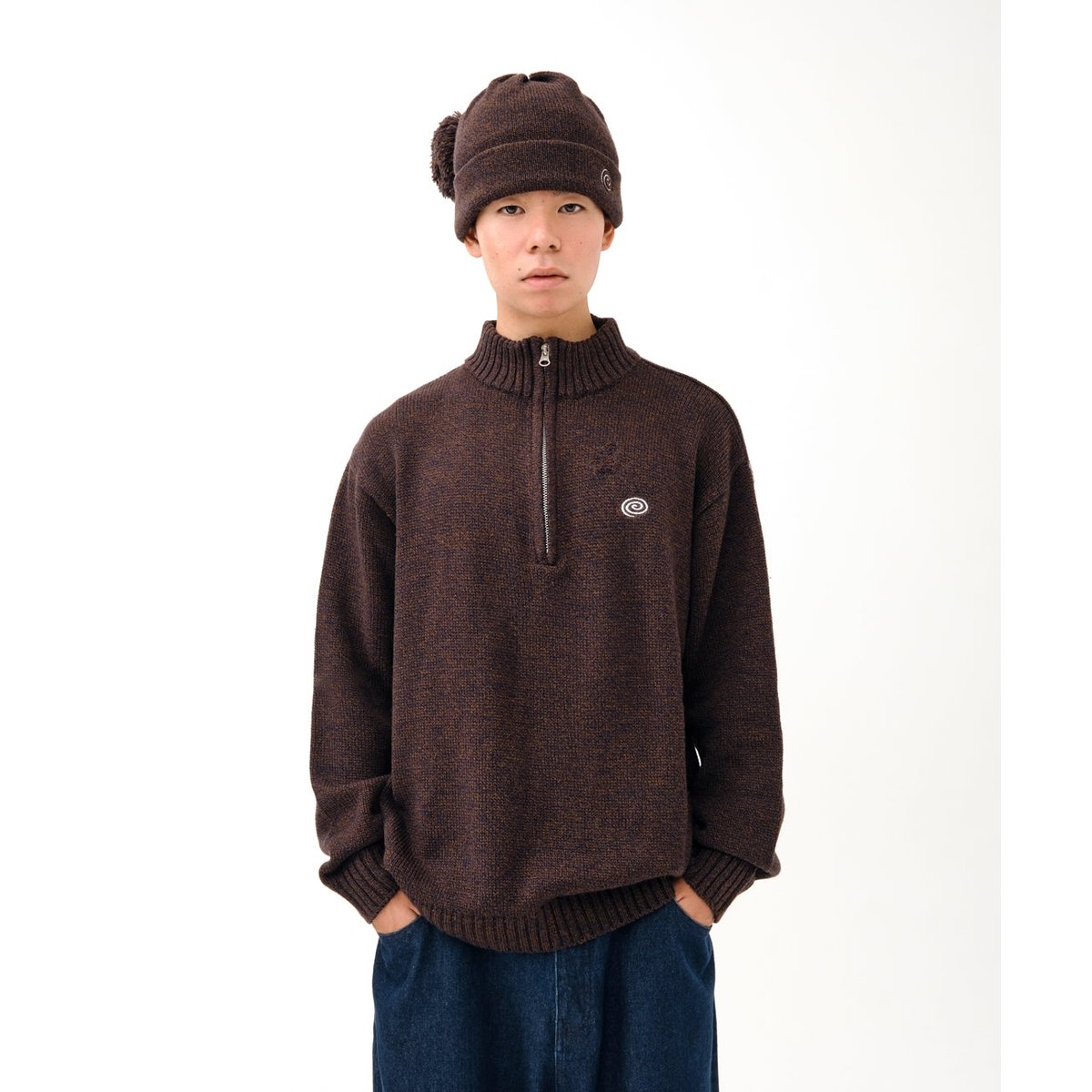 SOL soonerorlater / BOMBOM KNIT BEANIE / GRAY |