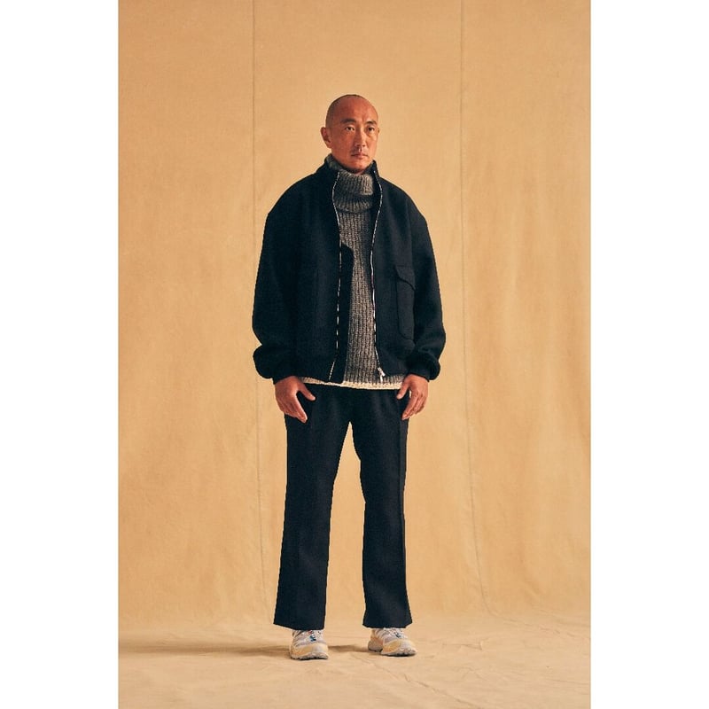 tone / WOOL MELTON BOMBER JACKET / BLACK | Soph