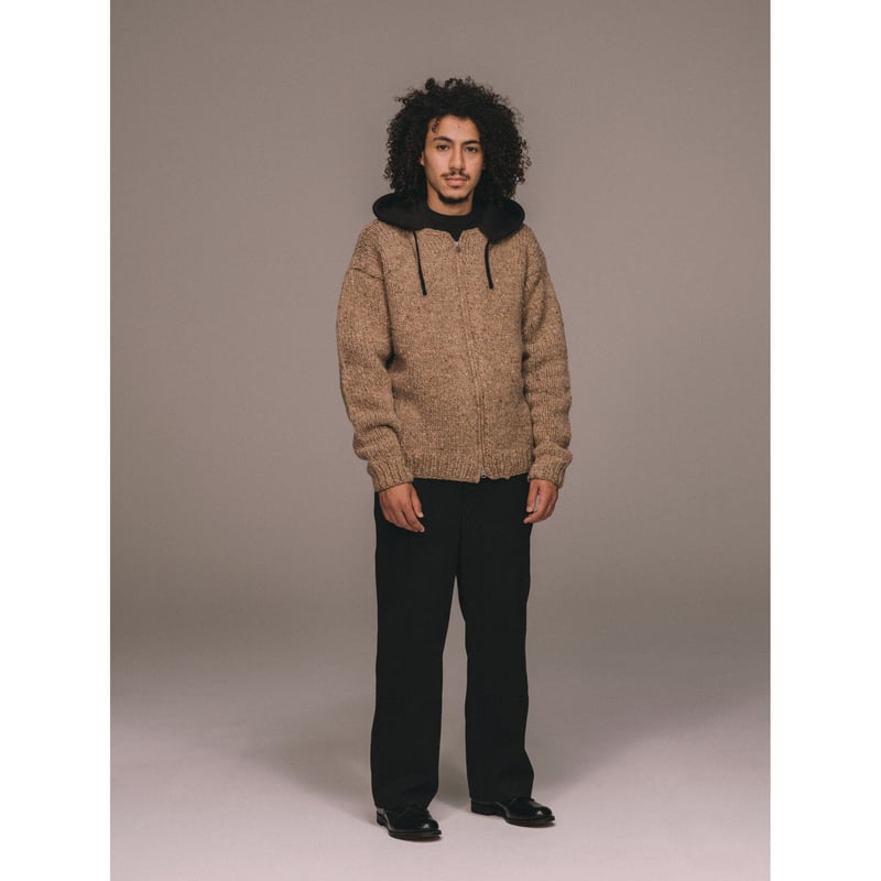 PHIGVEL MAKERS & Co. / HOODED HEAVY WAFFLE TOP