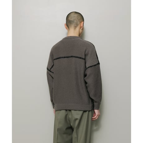 BAL / STITCHED DROP SHOULDER SWEATER / COCOA