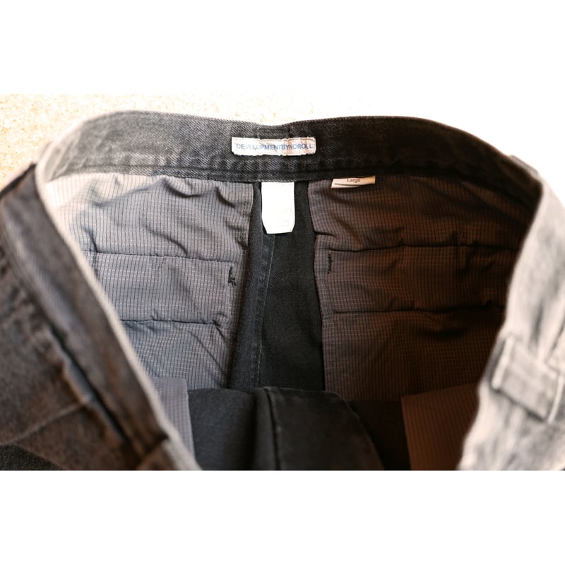 NOROLL / THICK WALK PANTS / BLACK DENIM | Sopho