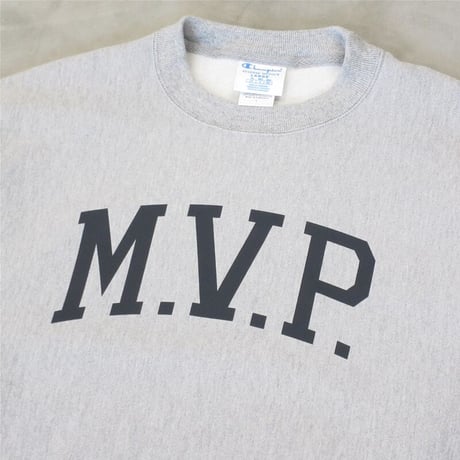 M.V.P. / REFLECTIVE M.V.P. LOGO CREW SWEAT / OX GRAY