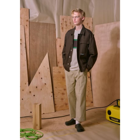 tone / COTTON DRILL WORK JACKET / BROWN