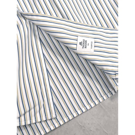 tone / SLIT COLLAR SHIRT / WHITE STRIPE