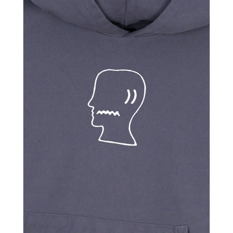 BRAIN DEAD / BRAIN DEAD LOGO HEAD HOODIE / SLATE
