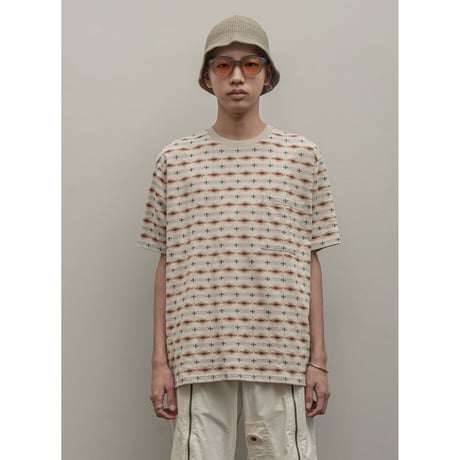 BAL / JACQUARD CREW NECK TEE / ECRU