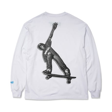 HOMBRE NINO / L/S PRINT TEE (SKATE) / WHITE