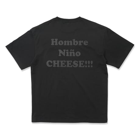 HOMBRE NINO / S/S PRINT TEE (CHEESE!!!) / BLACK