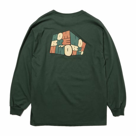 HOMBRE NINO / L/S PRINT TEE (DEADKEBAB RUBIKCUBE) / F GREEN