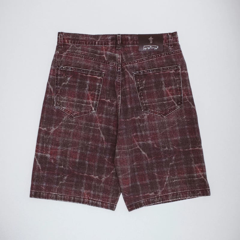 FUCKING AWESOME / MILLER PLAID DENIM SHORT / RE