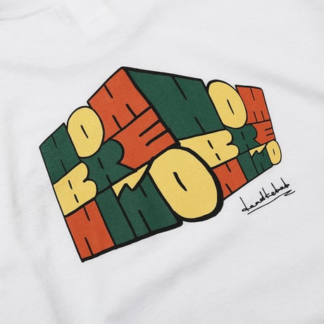HOMBRE NINO / L/S PRINT TEE (DEADKEBAB RUBIKCUBE) / WHITE