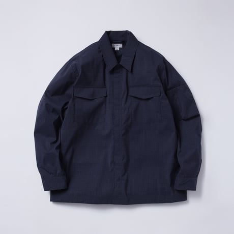 tone / ZIP UP TROPICAL SHIRT / CHECK