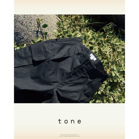 tone / HERRINGBONE CARGO PANTS / CHACOAL