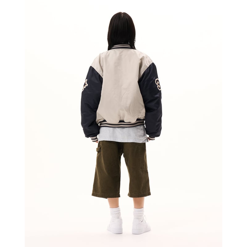 BoTT / NYLON VARSITY JACKET / GREY | Sophomore