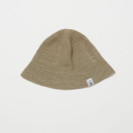 BAL / HAND KNIT BUCKET HAT / KHAKI