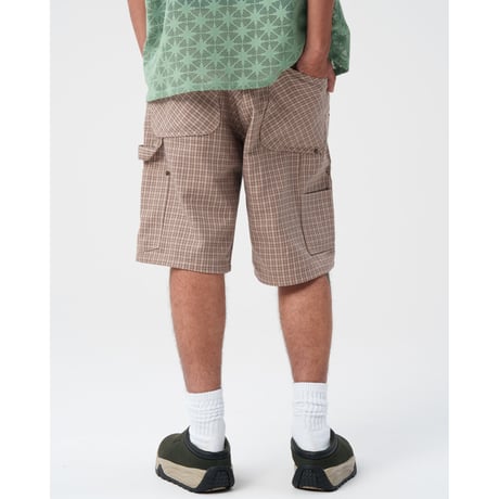BoTT / PLAID DOUBLE KNEE SHORT / NATURAL