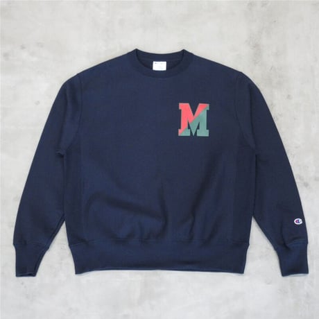 M.V.P. / COLLEGE M LOGO CREW SWEAT / NAVY