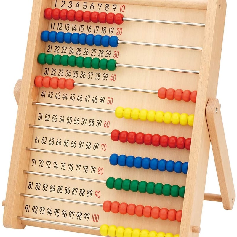Voilà 木製カラフル　ひゃくだまそろばん Amazon.co.jp: mitas 100玉そろばん 木製 カラフル 教材 数を