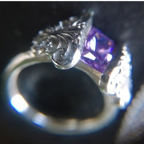 純銀♡ピュアシルバー♡ CZラベンダーRING9号
