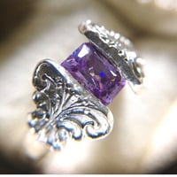 純銀♡ピュアシルバー♡ CZラベンダーRING9号