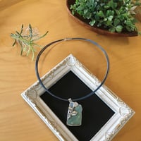 純銀SV999・陶器アクセサリー 10連カラーワイヤーネックレス43cm