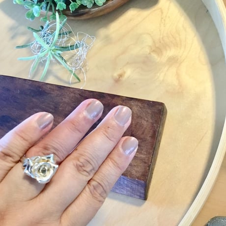 純銀SV999♡バラ♡RING13号