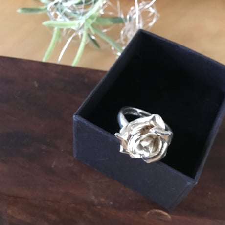 純銀SV999♡バラ♡RING13号
