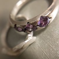 純銀⭐︎ピュアシルバー　CZラベンダーRING 14号