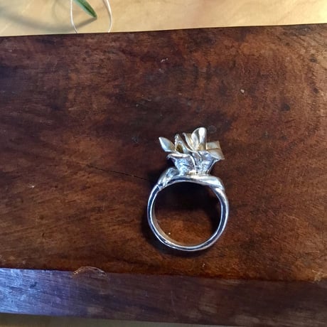 純銀SV999♡バラ♡RING13号