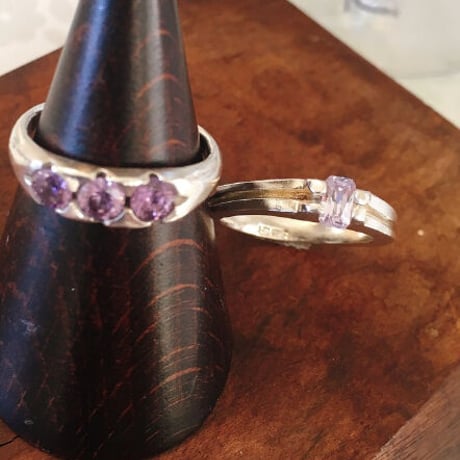 純銀♡ピュアシルバー♡スクエア・ラベンダーRING12号