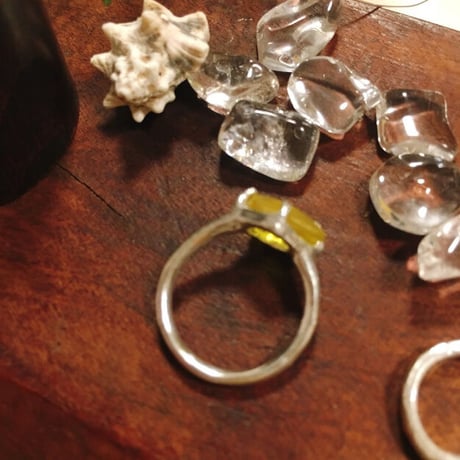 湘南♡イエロー・シーグラス♡SV999RING 7号